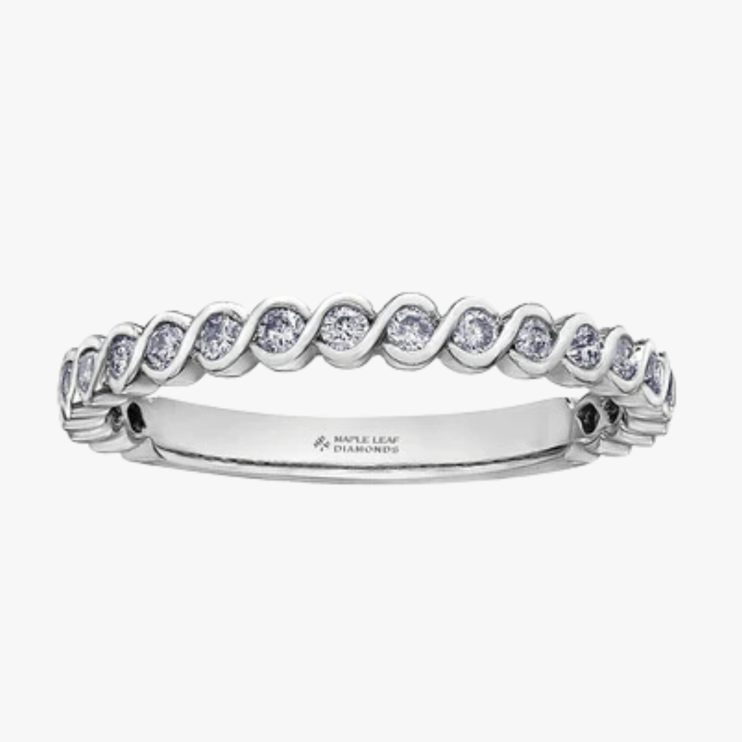 Tides of Love Diamantband 18kt Weißgold mit 0.35ct Diamanten