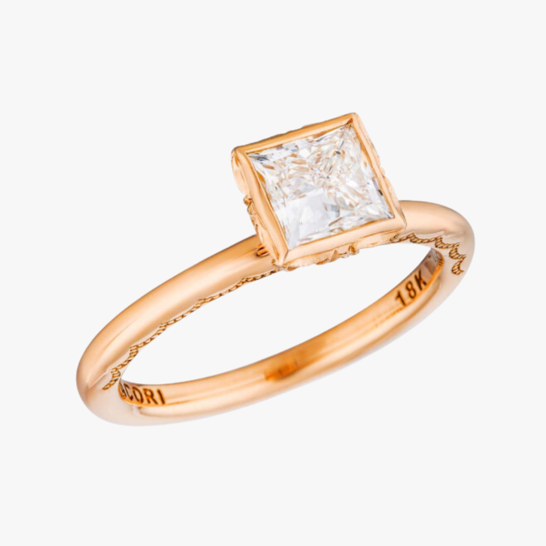 Verlobungsring 18kt Rosegold mit 1.04ct Lab Diamant