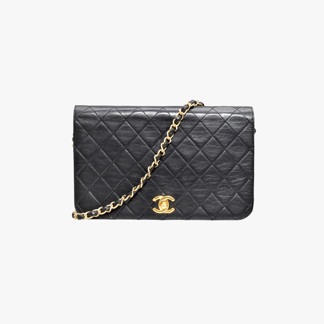 Chanel Full Flap Bag in Schwarz