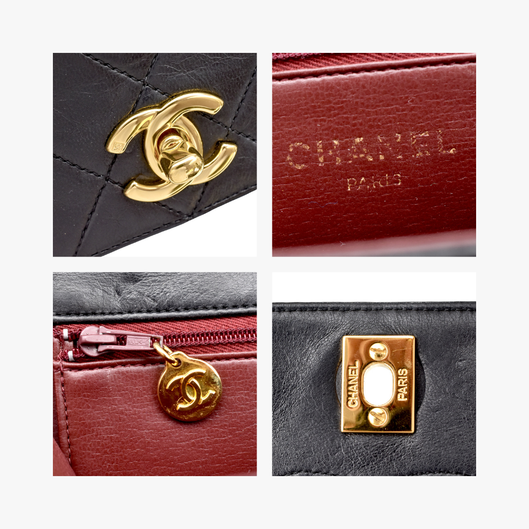 Chanel Full Flap Bag in Schwarz