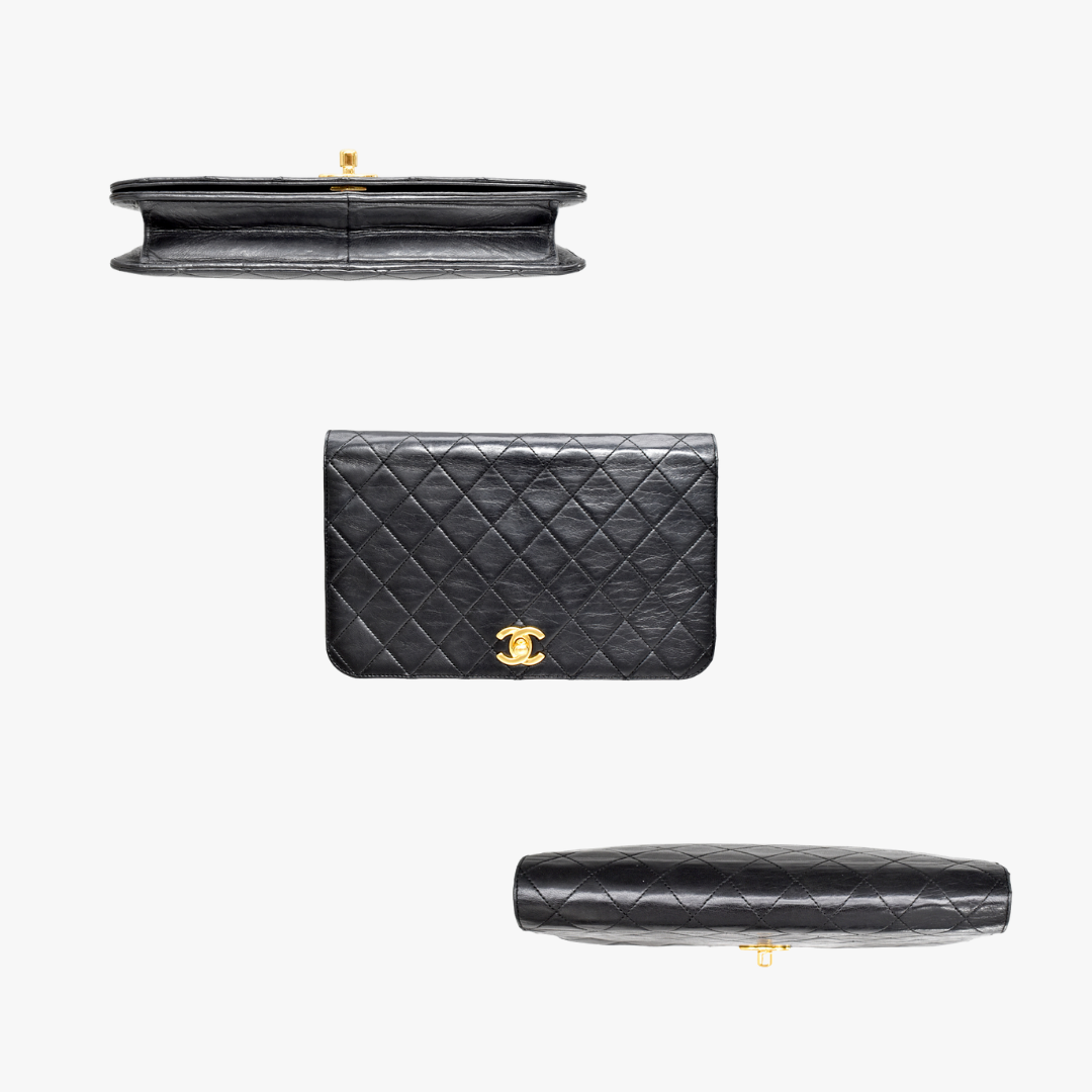 Chanel Full Flap Bag in Schwarz