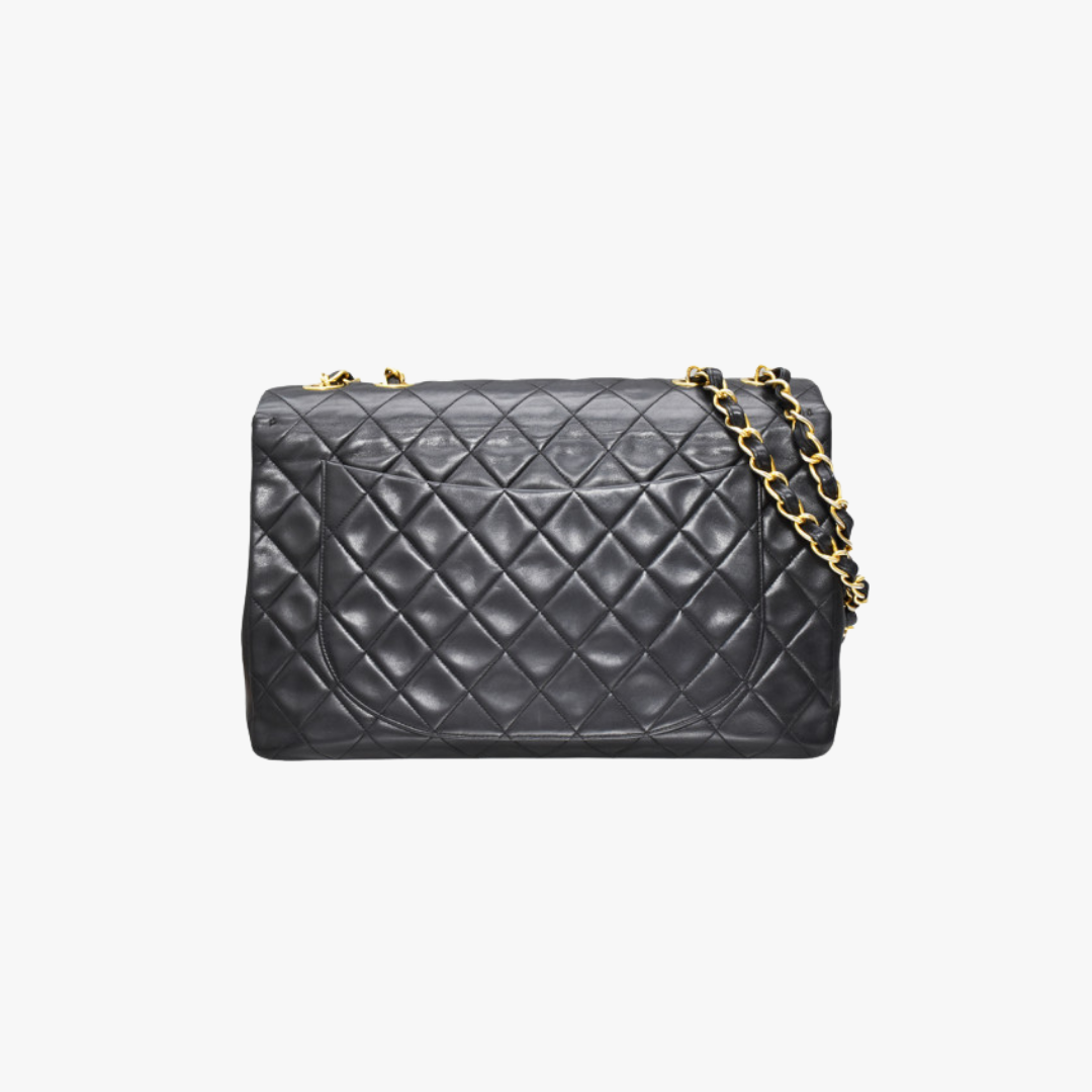 Chanel Jumbo schwarz gold Hardware von hinten