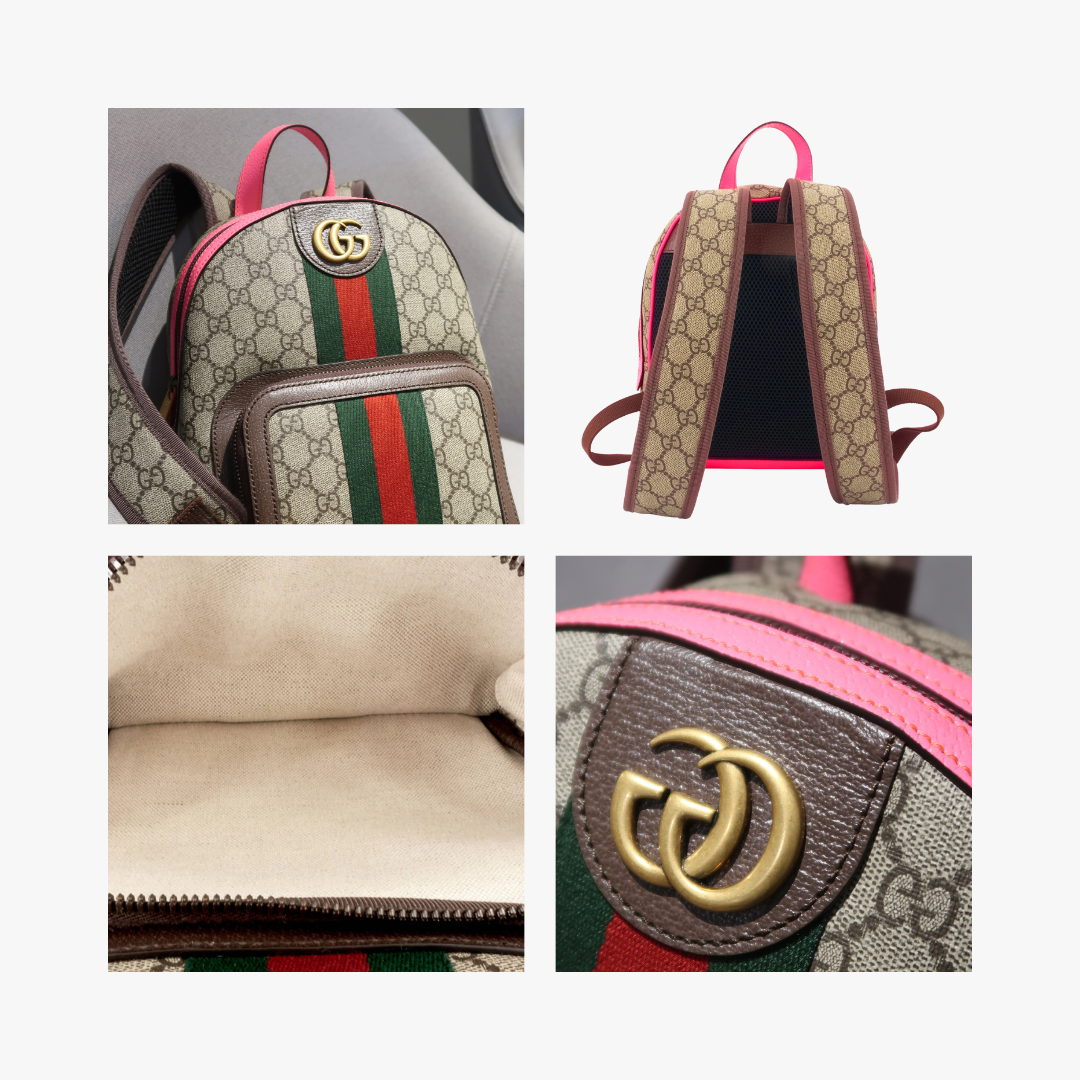GUCCI Ophidia Small Supreme Canvas Rucksack