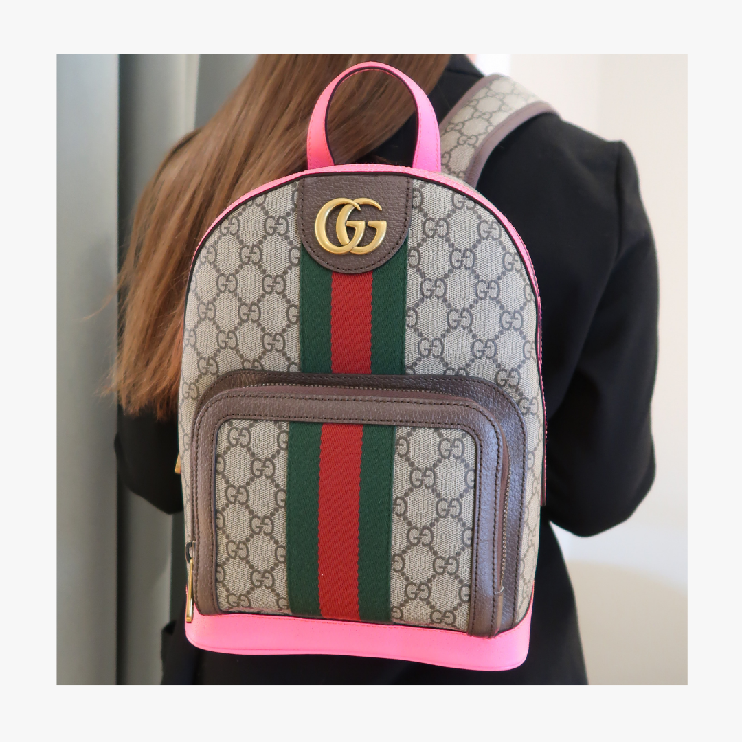 GUCCI Ophidia Small Supreme Canvas Rucksack
