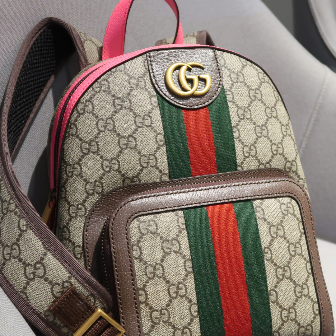 GUCCI Ophidia Small Supreme Canvas Rucksack