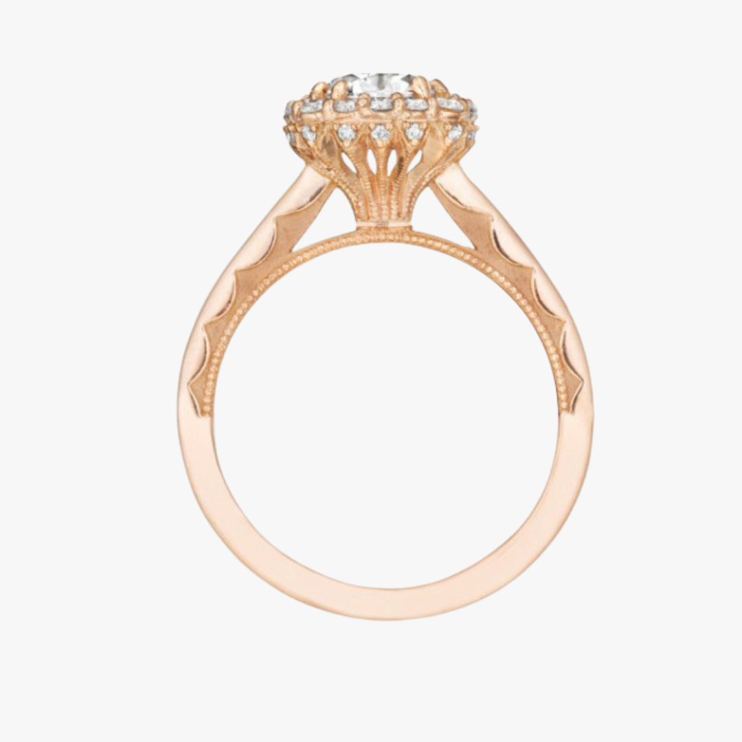 Tacori engagement ring 18kt rose gold with 1.09ct diamond