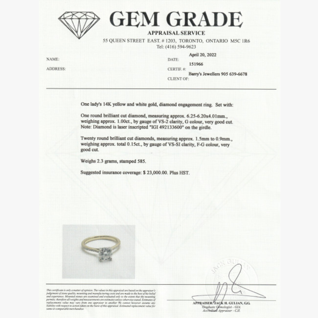Diamant Verlobungsring Zertifikat