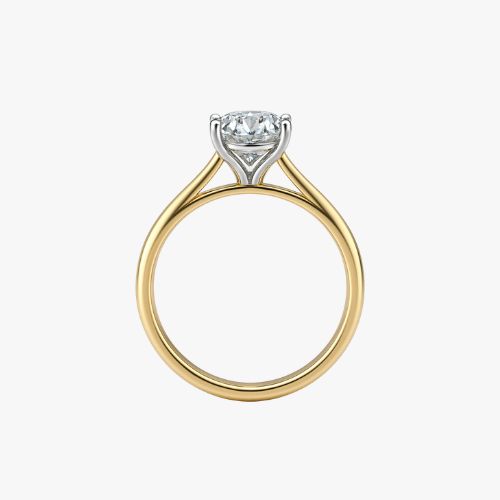 Klassischer Verlobungsring mit runden Diamanten