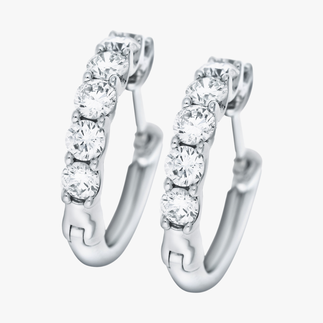 Diamant Hoops mit Labor Diamanten