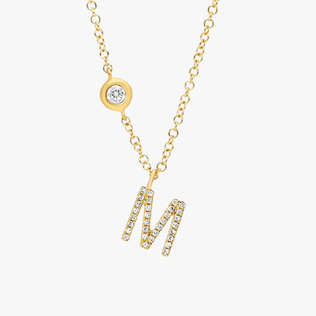 Diamant Halskette mit M