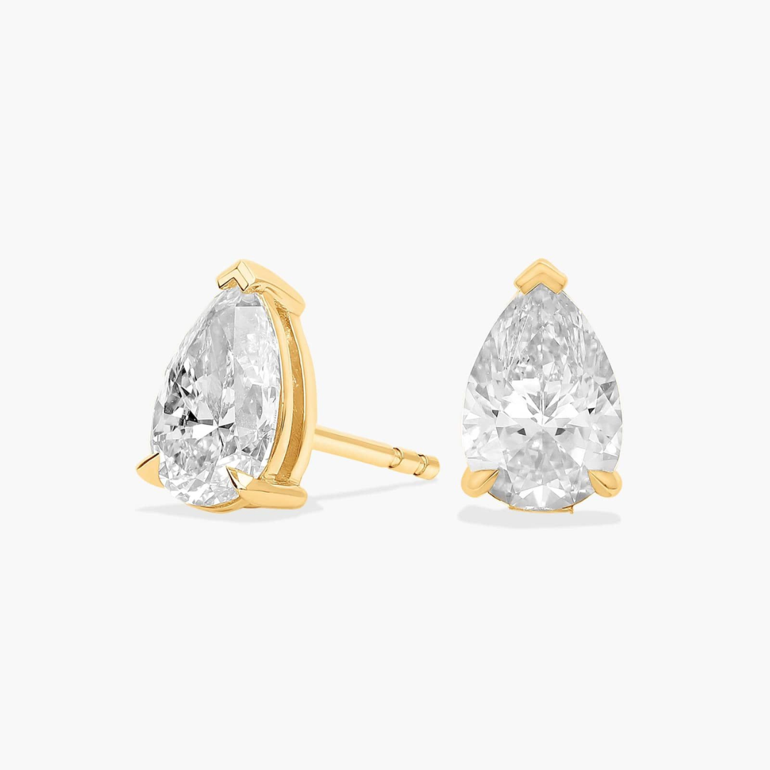 Labor Diamanten - Pear Shape Ohrstecker