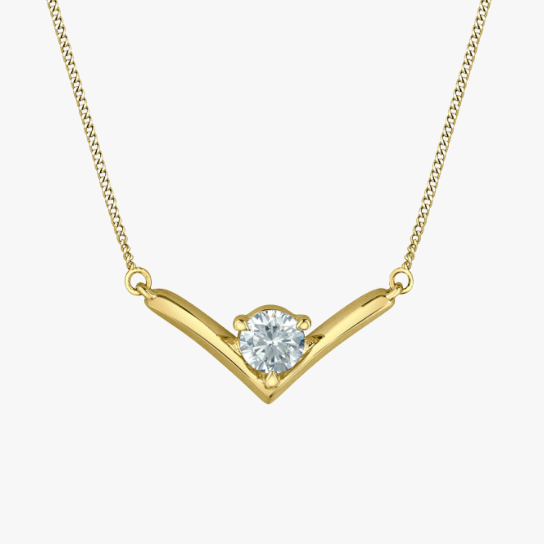 V Shape Brillant Halskette